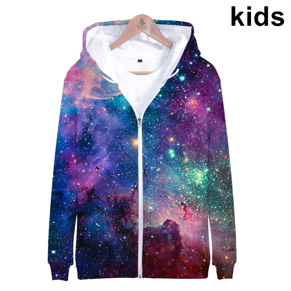 Street Fashion Zip Up Hoodie - Sudadera con capucha Coats Star Space