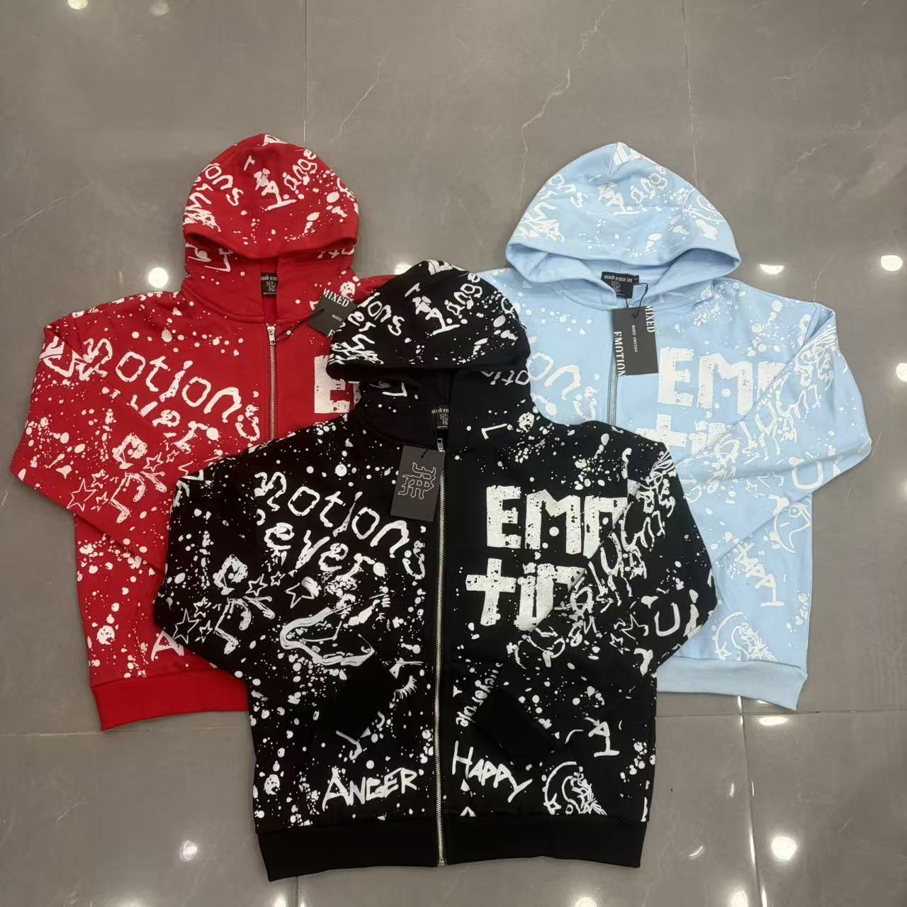 Street Fashion Zip Up Hoodie - Chaqueta con Cierre de Cremallera a