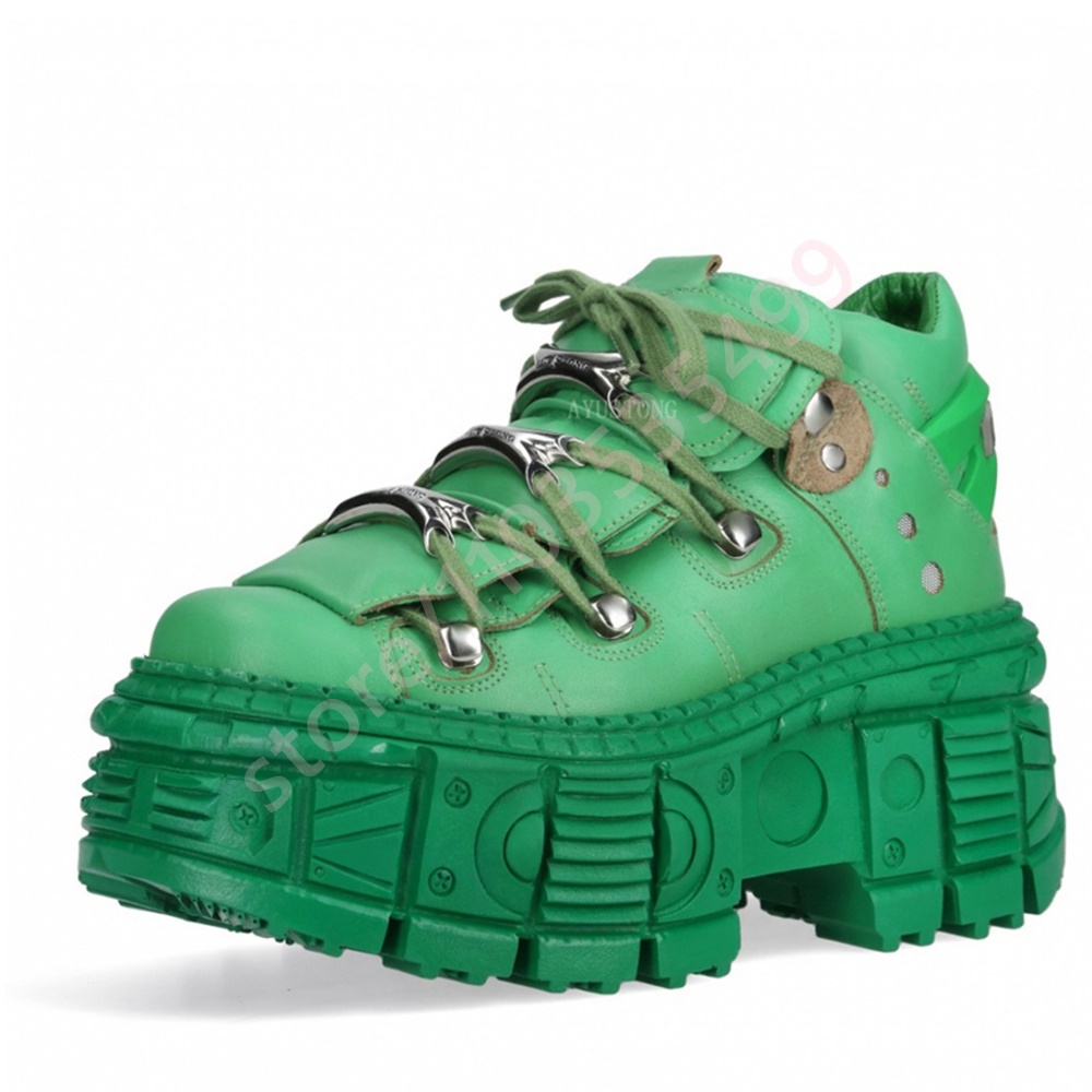 Street Fashion Y2K - Botas cortas Y2K con remaches Punk