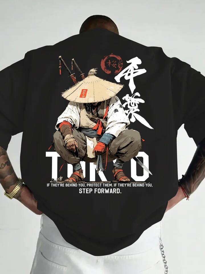 Street Fashion Tokyo - Camiseta de Anime Samurai Tokyo Warrior