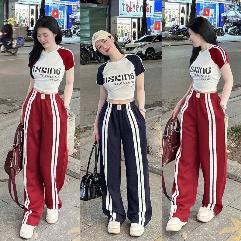 Street Fashion Tshirt - Conjunto de Dos Piezas de Moda