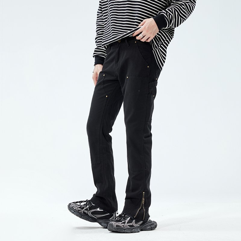 Street Fashion Vibes - Pantalones Cargo con Cierre para Hombre,