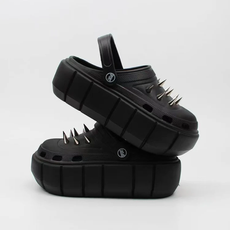 Street Fashion Y2K - Zapatos con agujeros y remaches estilo