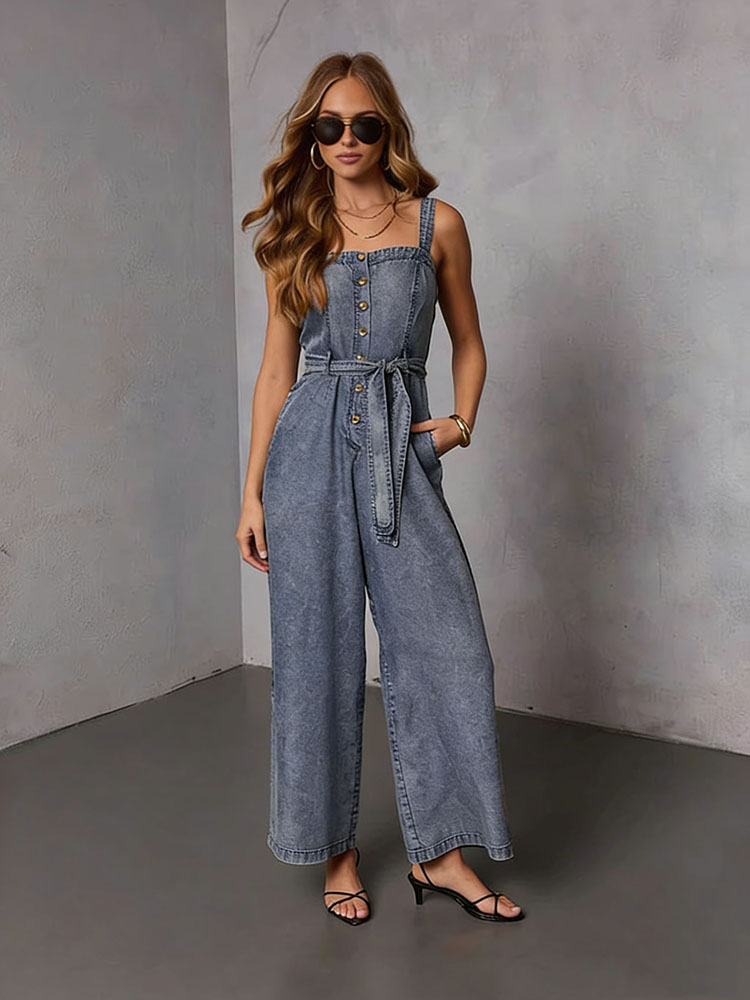 Street Fashion Jeans - Monos vaqueros vintage de verano para