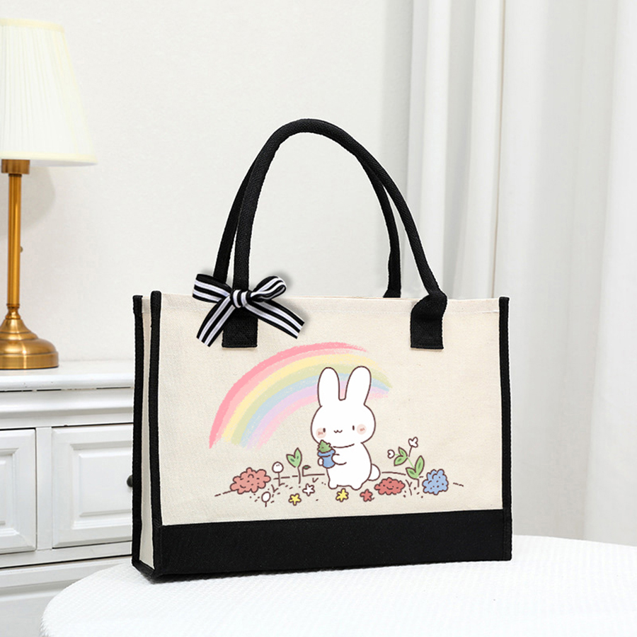 Tote Bag Canvas Print - Bolsa de lona blanca con estampado
