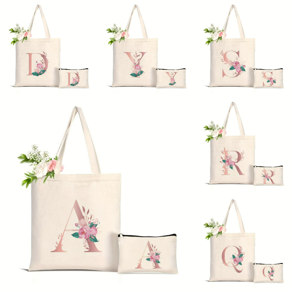 Tote Bag Canvas Print - Bolsa de compras con estampado floral
