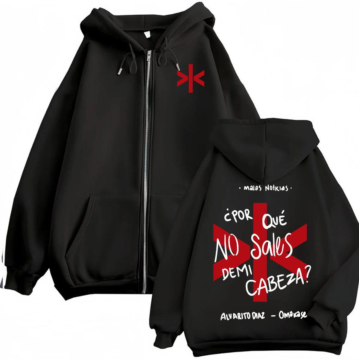 Street Fashion Zip Up Hoodie - Sudadera con capucha y cremallera Alvaro