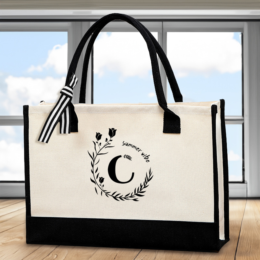 Tote Bag Canvas Print - Bolso de mano de cuero con