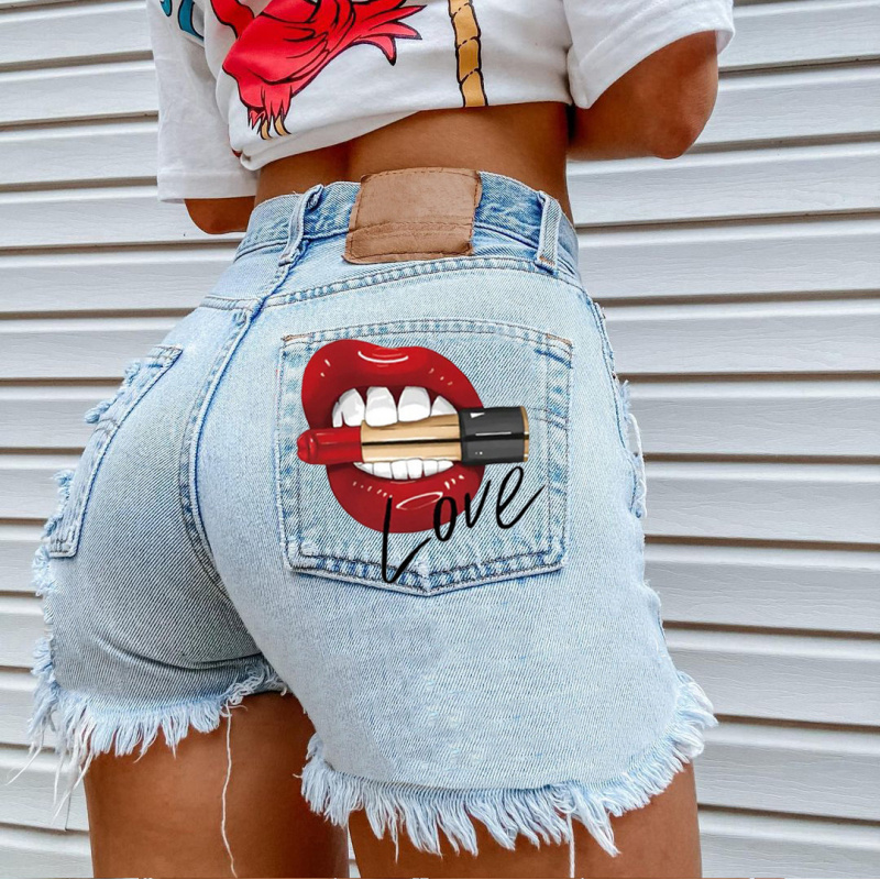 Street Fashion Jeans - Shorts de mezclilla desgarrados de estilo