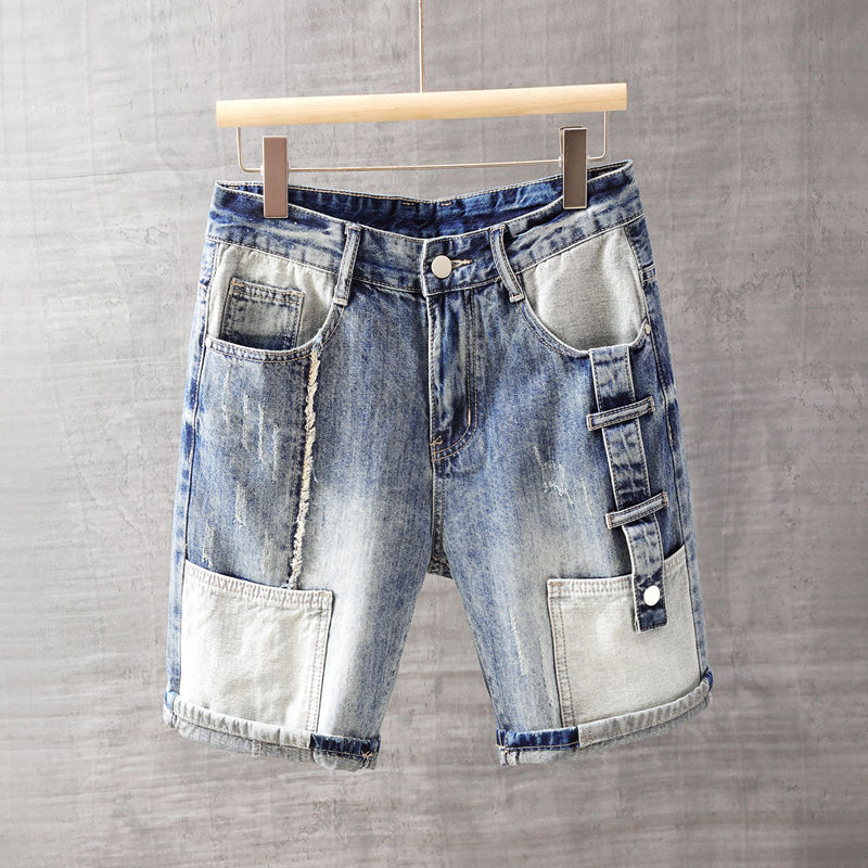 Street Fashion Jeans - Pantalones vaqueros cortos para hombre con