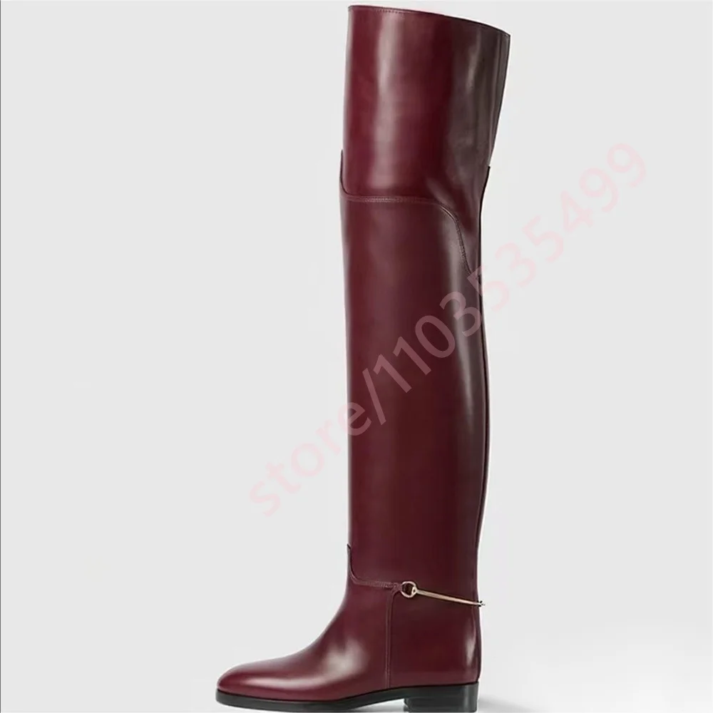 Street Fashion Lady - 2025 botas de cuero por encima