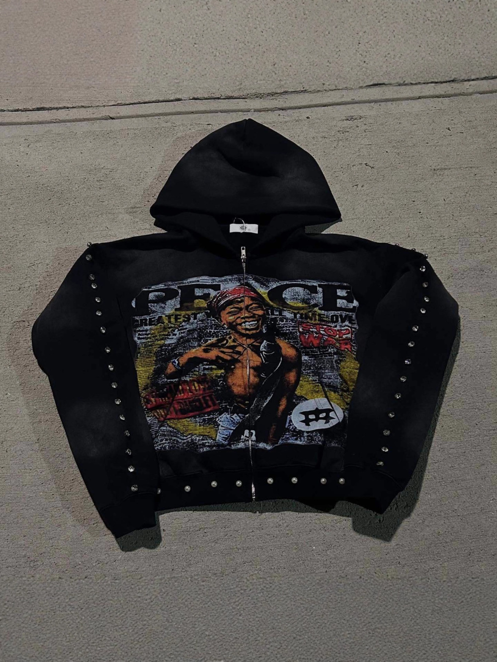 Sudadera con capucha holgada e - Street Fashion Zip Up Hoodie reseña y precio