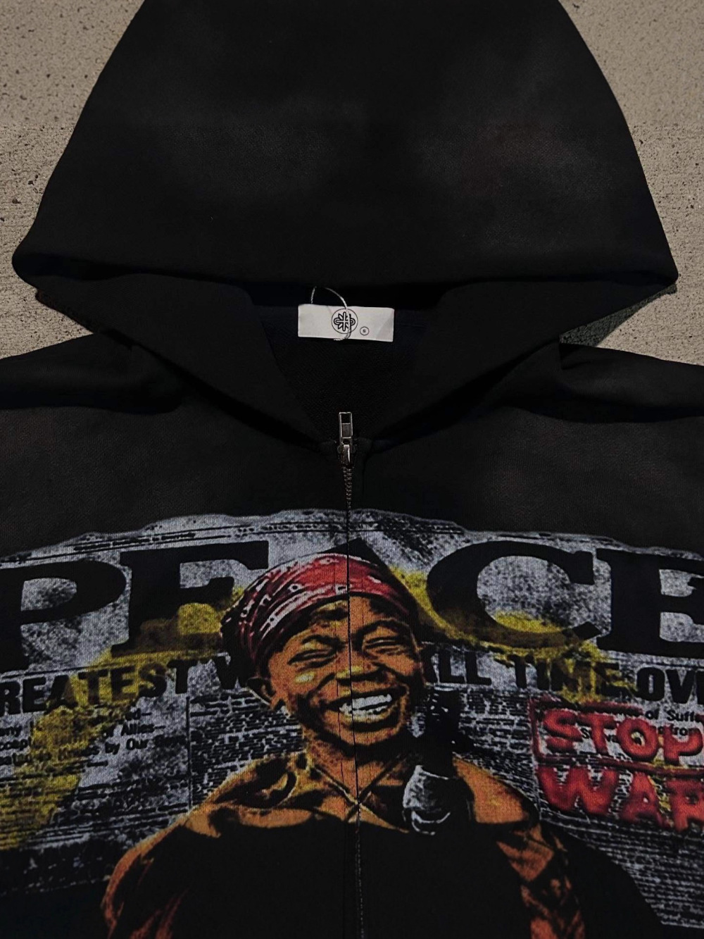 Sudadera con capucha holgada e - Street Fashion Zip Up Hoodie reseña y precio
