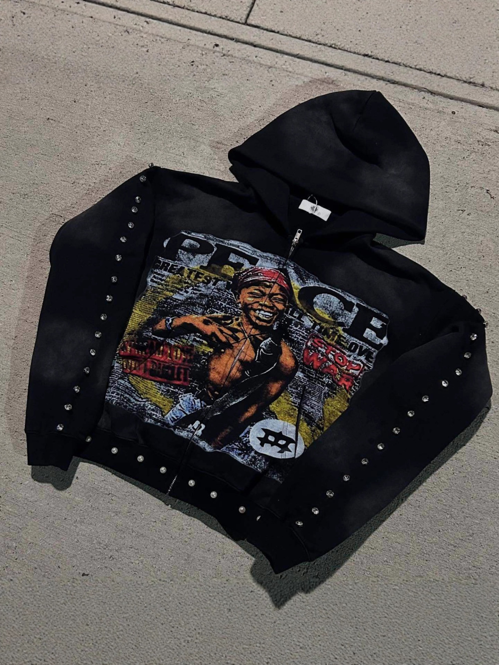 Sudadera con capucha holgada e - Street Fashion Zip Up Hoodie reseña y precio