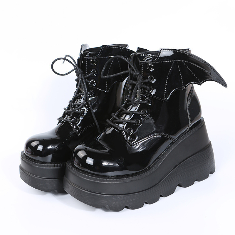 Botas de plataforma góticas co - Street Fashion Plus Size reseña y precio