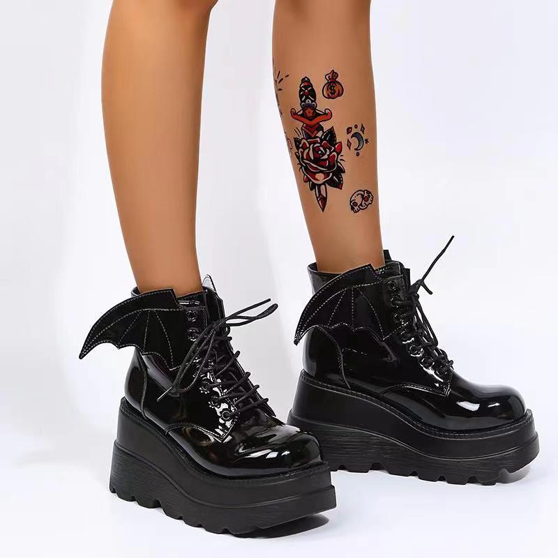 Botas de plataforma góticas co - Street Fashion Plus Size reseña y precio