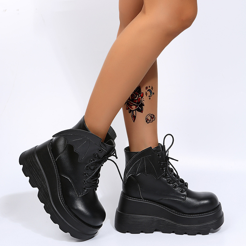 Botas de plataforma góticas co - Street Fashion Plus Size reseña y precio