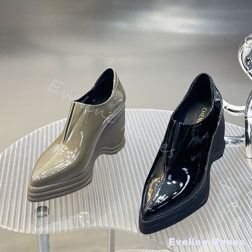 Zapatos de tacón de cuña con p - Street Fashion Y2K reseña y precio
