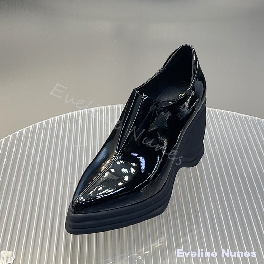 Zapatos de tacón de cuña con p - Street Fashion Y2K reseña y precio