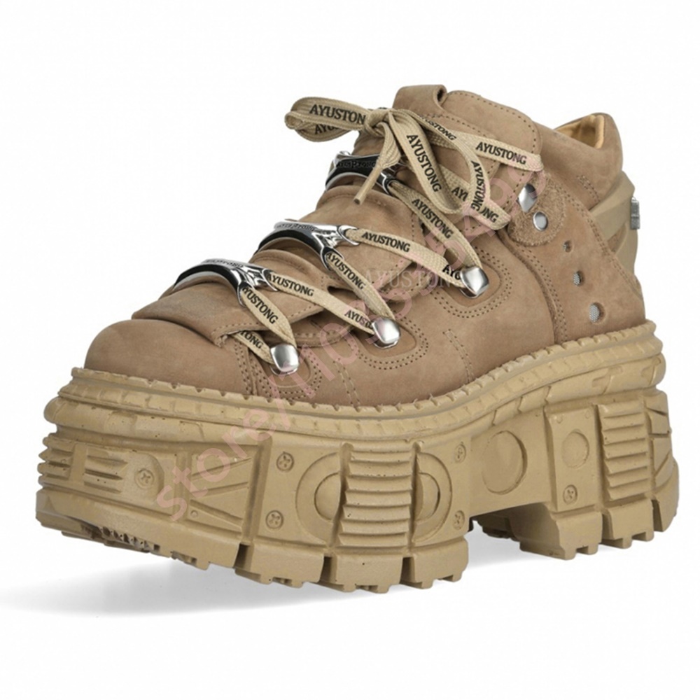 Botas cortas Y2K con remaches  - Street Fashion Y2K reseña y precio