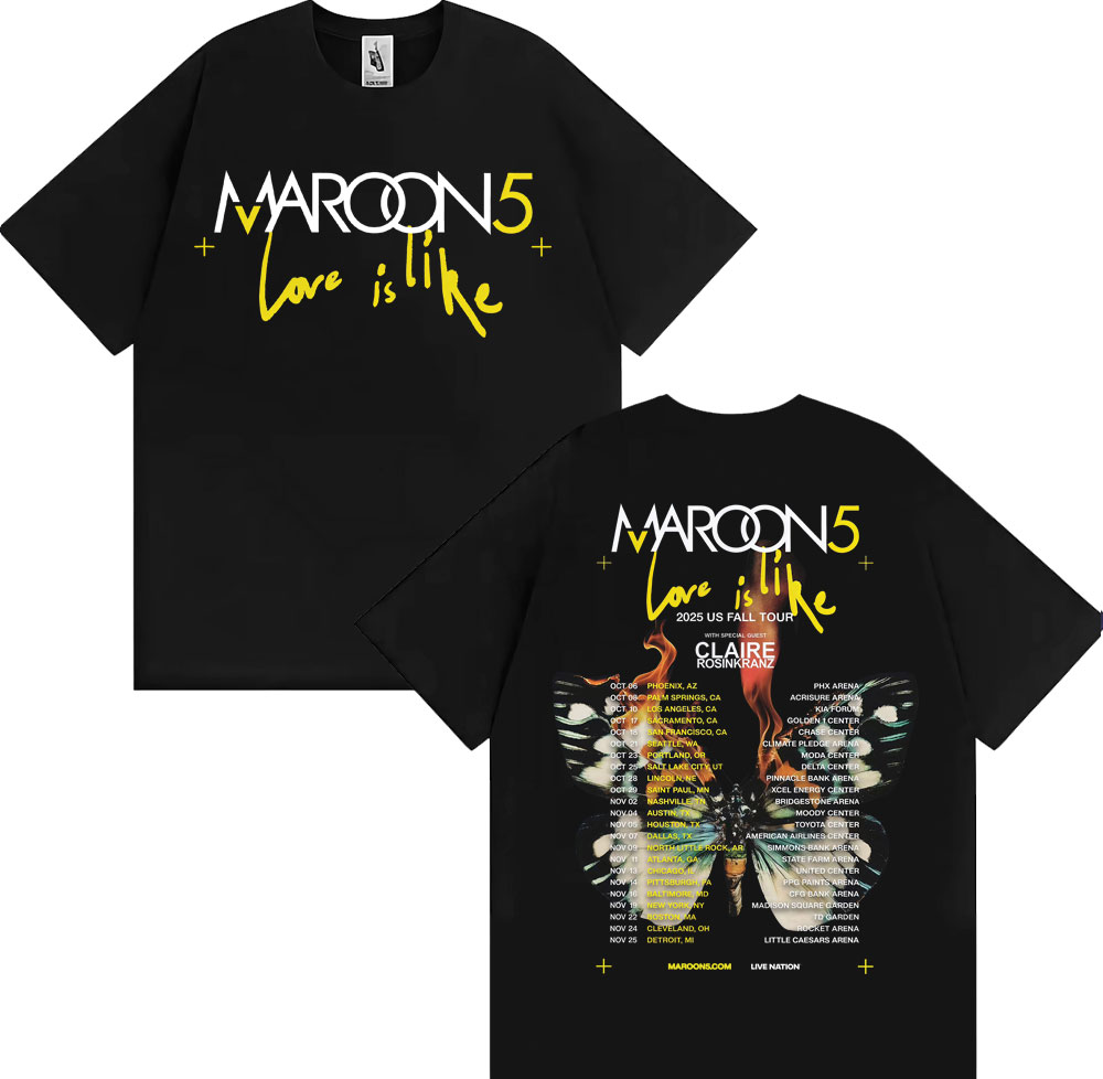 Band Maroon 5 Love Is Like US  - Street Fashion Fall 2025 reseña y precio