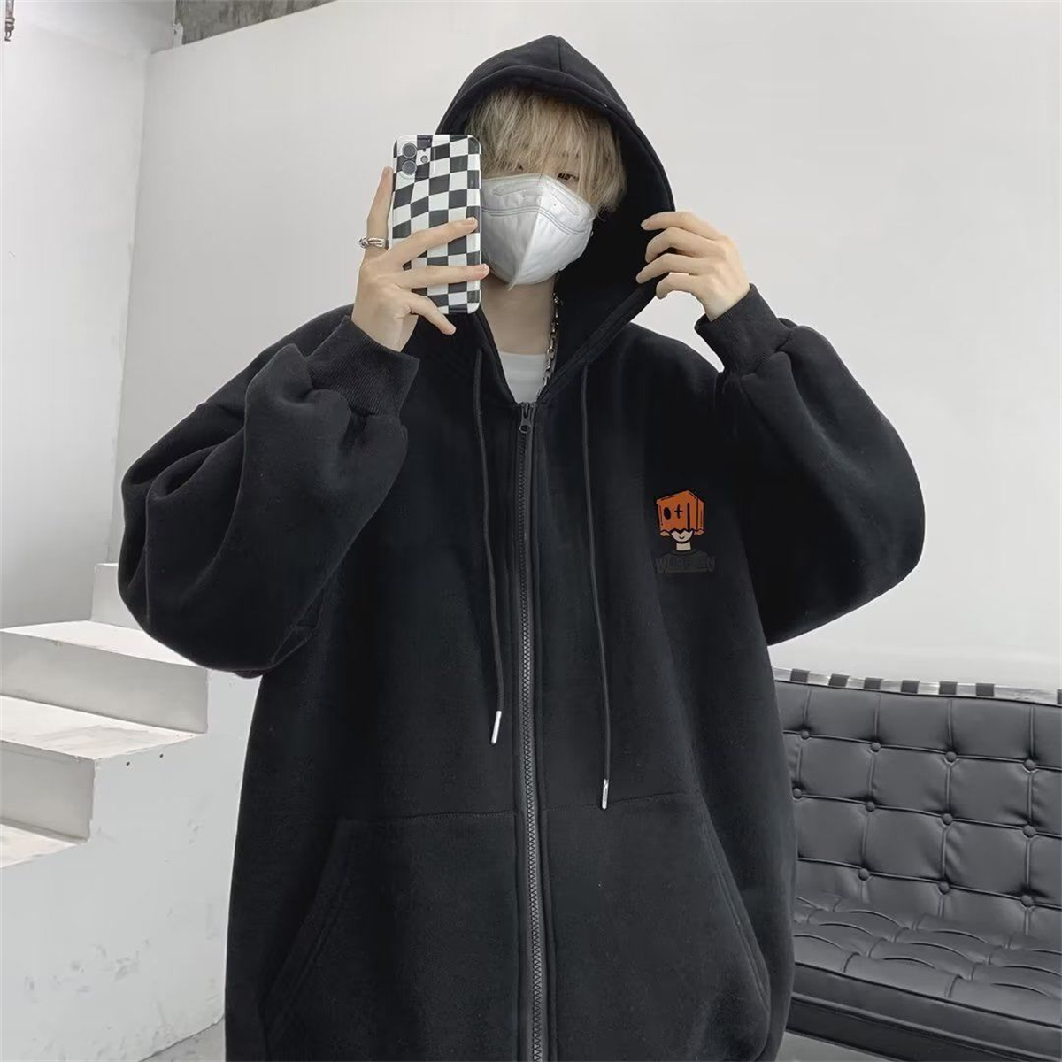 Sudadera con capucha High Stre - Street Fashion Zip Up Hoodie reseña y precio