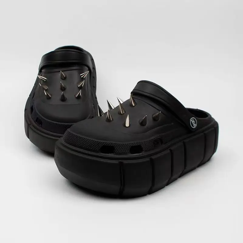 Zapatos con agujeros y remache - Street Fashion Y2K reseña y precio