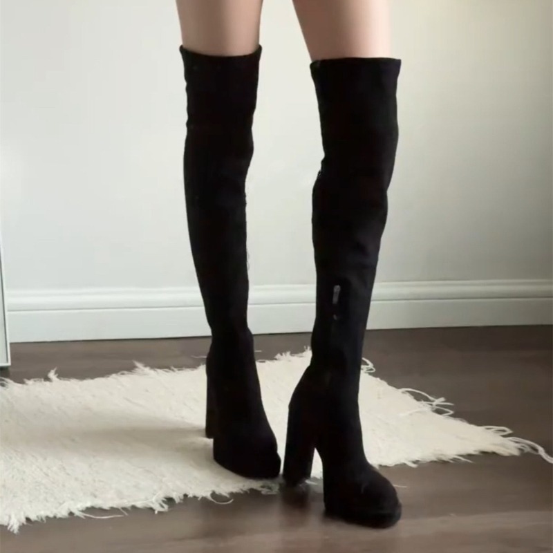 Botas Altas hasta el Muslo par - Street Fashion Lady reseña y precio