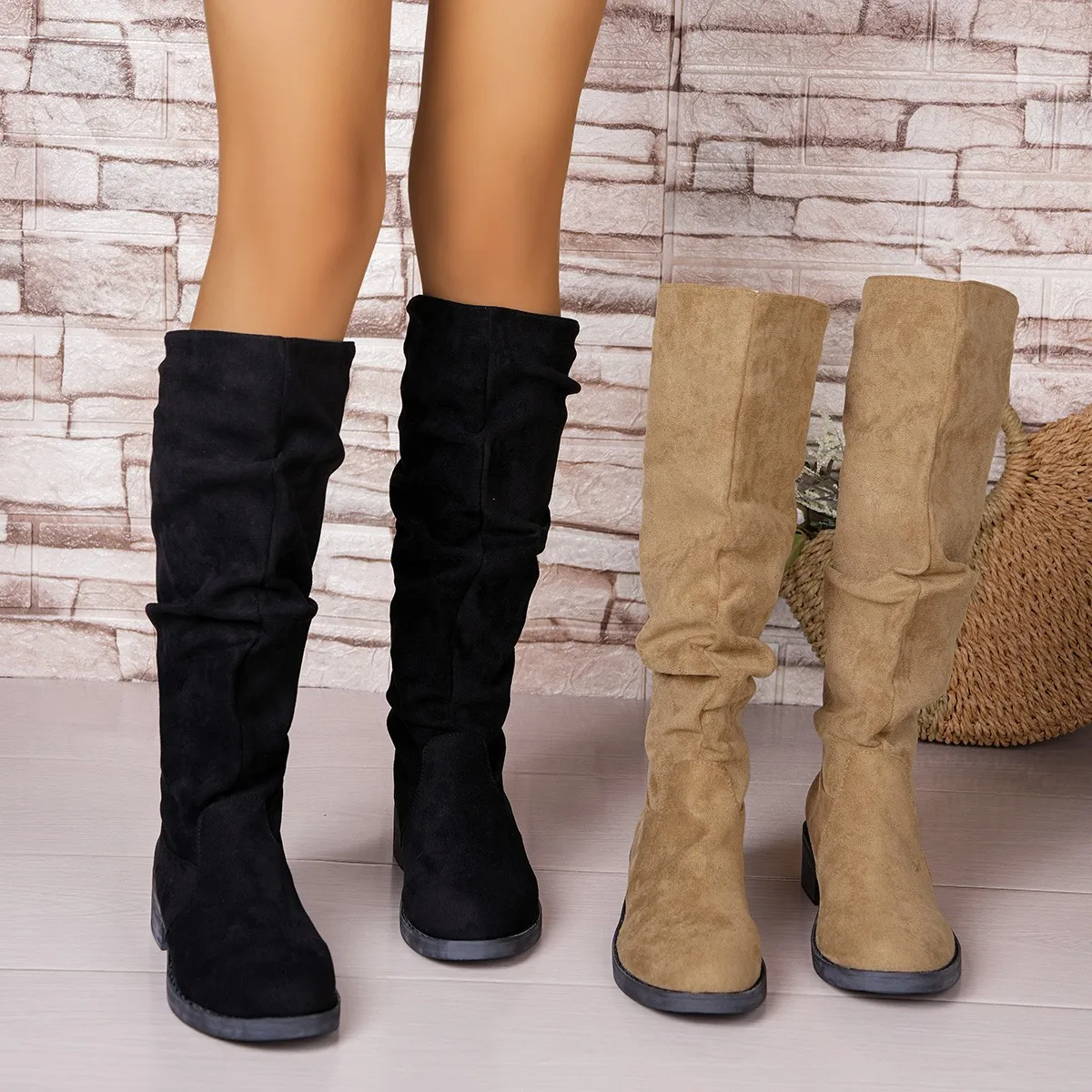Botas plisadas para Mujer, bot - Street Fashion Rome reseña y precio
