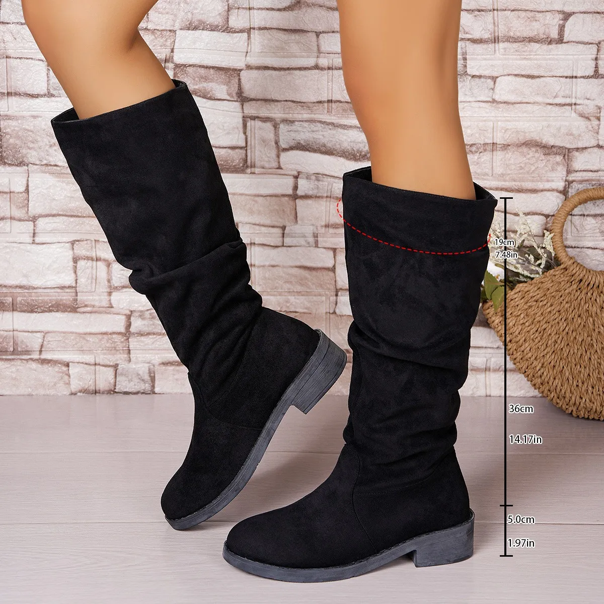 Botas plisadas para Mujer, bot - Street Fashion Rome reseña y precio