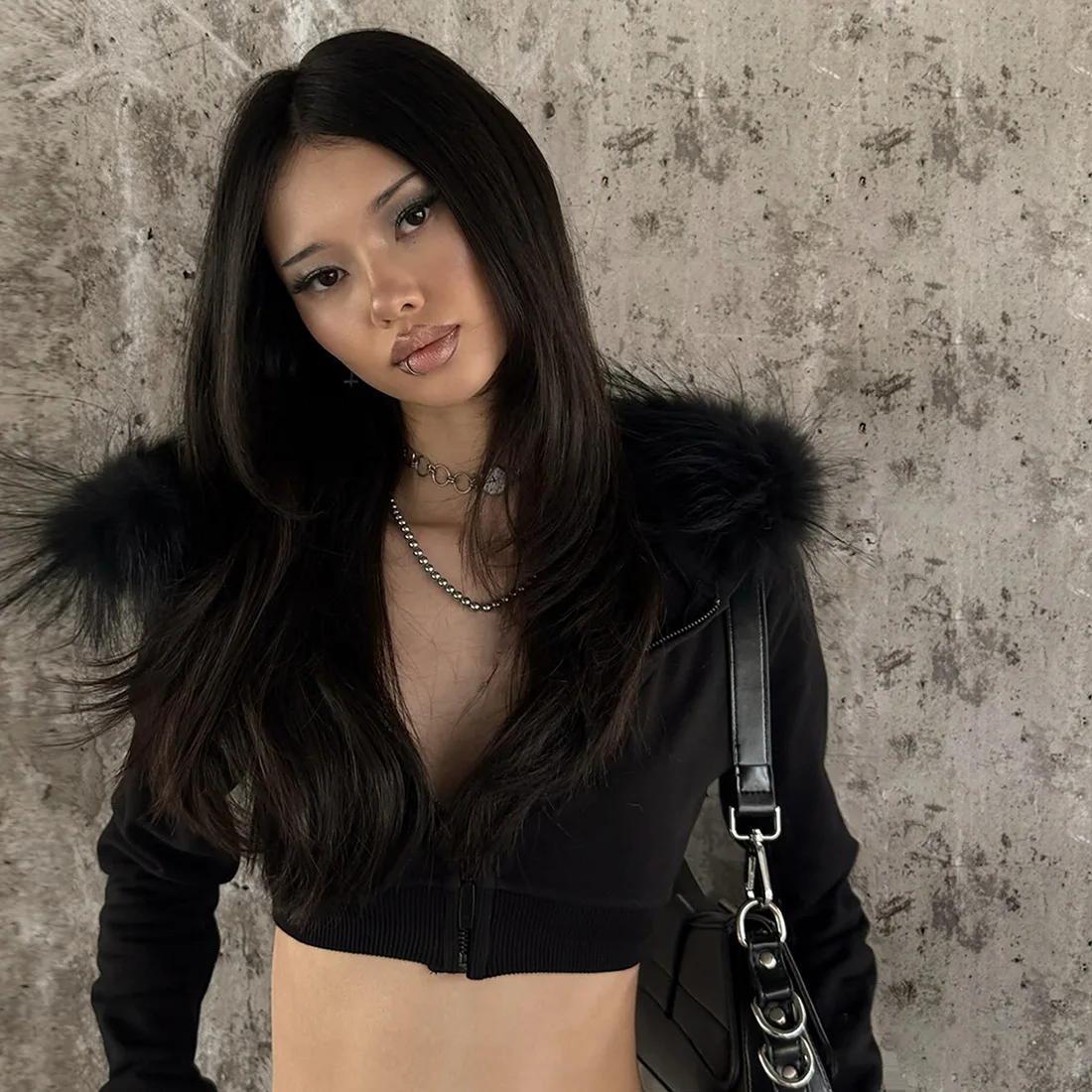 Sudadera con Capucha Corta Est - Street Fashion Zip Up Hoodie reseña y precio