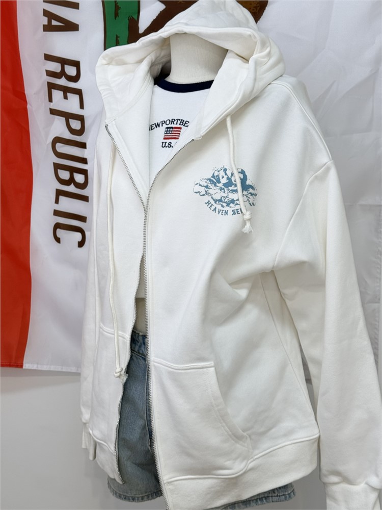 Sudaderas con capucha blancas  - Street Fashion Zip Up Hoodie reseña y precio