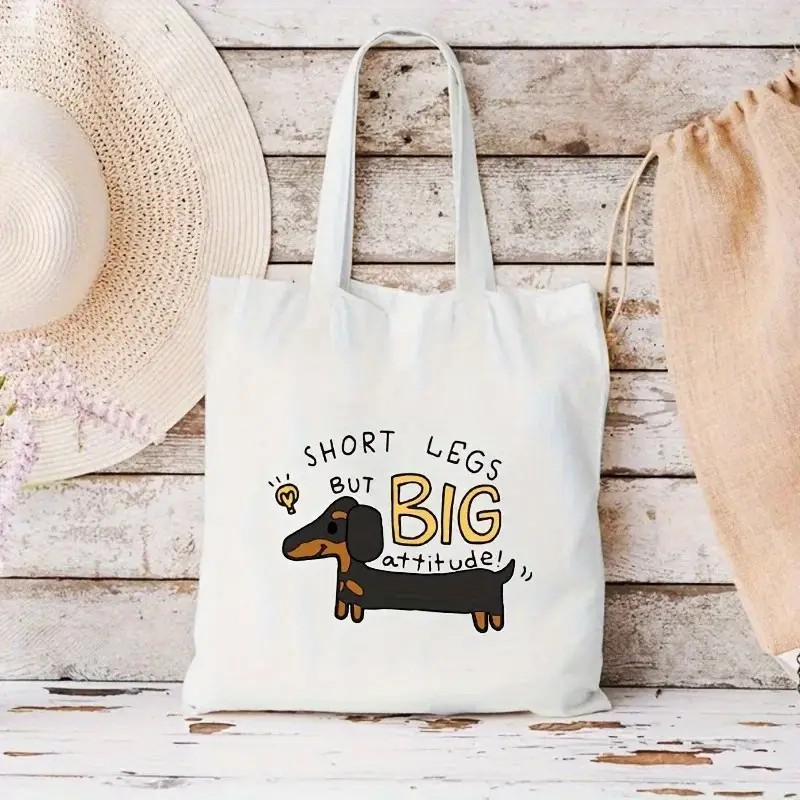 Bolsos divertidos de perro sal - Tote Bag Canvas Print reseña y precio