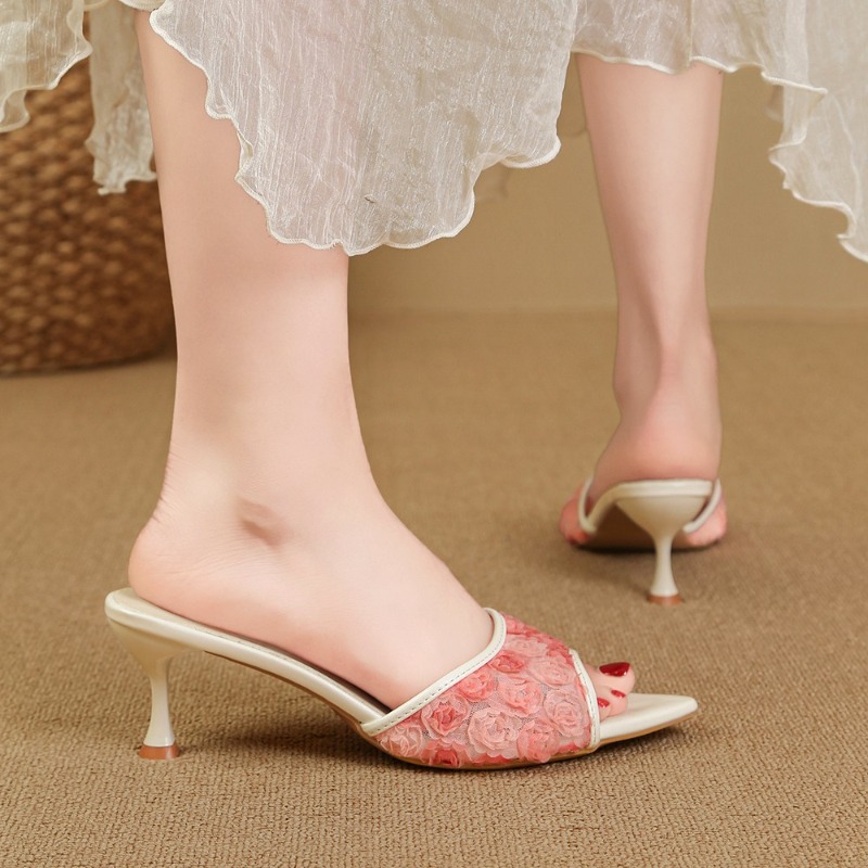 Sandalias de tacón de aguja co - Street Fashion Rome reseña y precio
