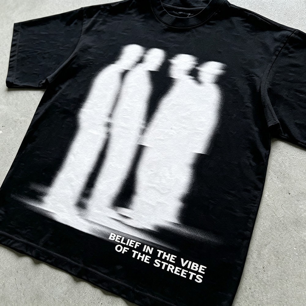 Camiseta con gráfico Blurry Si - Street Fashion Vibes reseña y precio