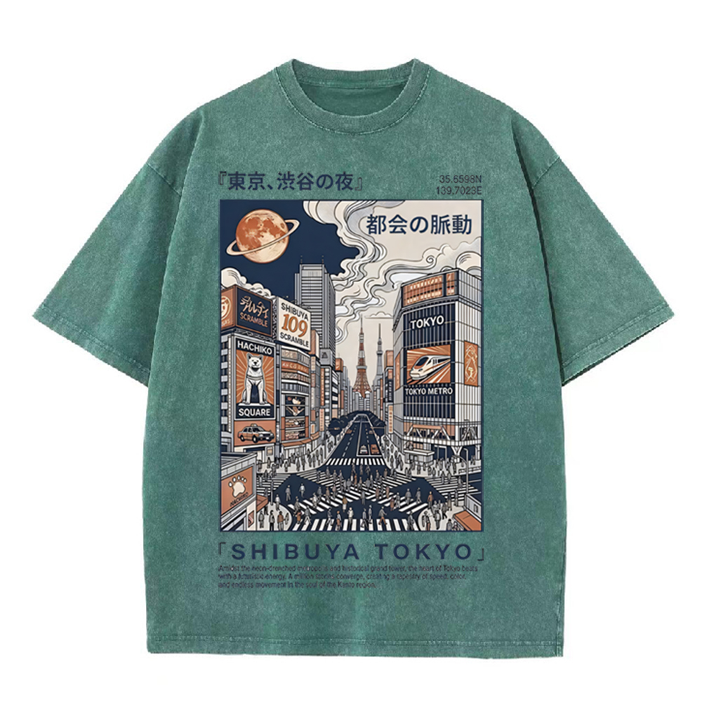Camiseta Gráfica Urbana Retro  - Street Fashion Shibuya reseña y precio