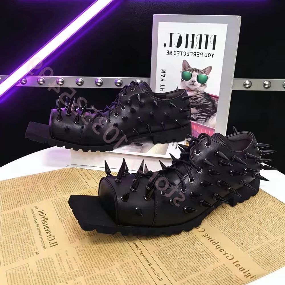 Botas de cuero negras para muj - Street Fashion Y2K reseña y precio