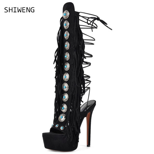 Botas sexis con punta abierta  - Street Fashion Lady reseña y precio