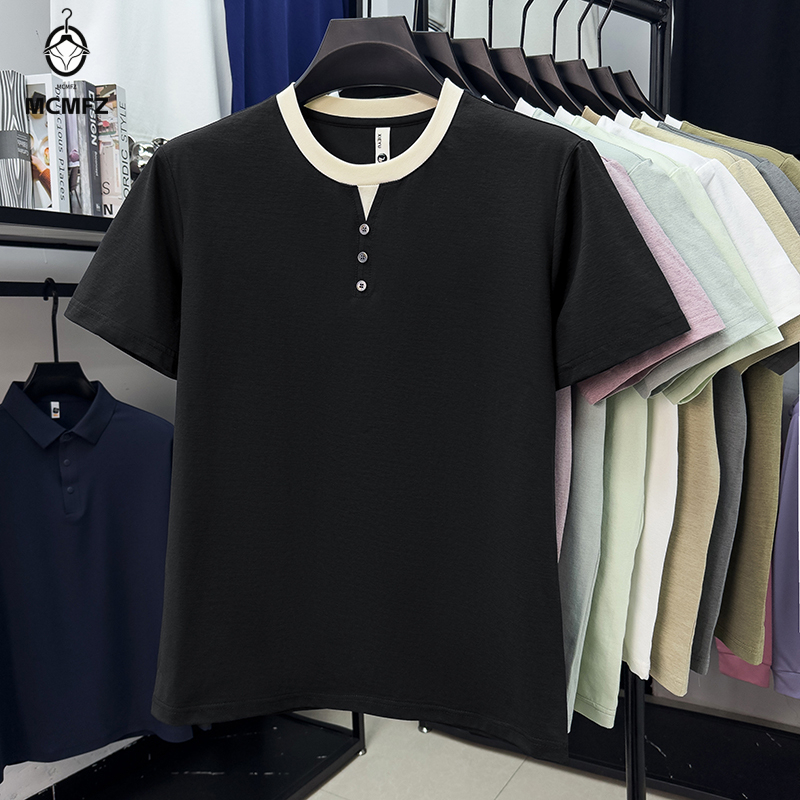 Camiseta Henley informal de ma - Street Fashion Tshirt reseña y precio