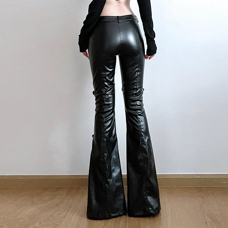 Pantalones acampanados de cuer - Street Fashion Y2K reseña y precio