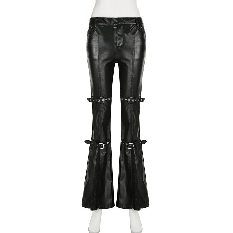 Pantalones acampanados de cuer - Street Fashion Y2K reseña y precio