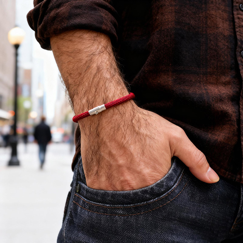 Pulsera de cuerda tejida hecha - Street Fashion Of Milan reseña y precio