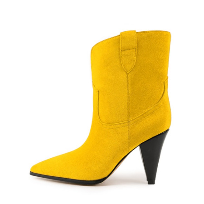 Tacones de punta bicolor, bota - Street Fashion Plus Size reseña y precio