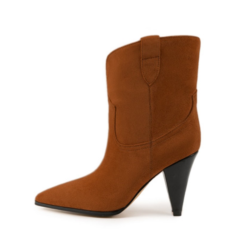 Tacones de punta bicolor, bota - Street Fashion Plus Size reseña y precio