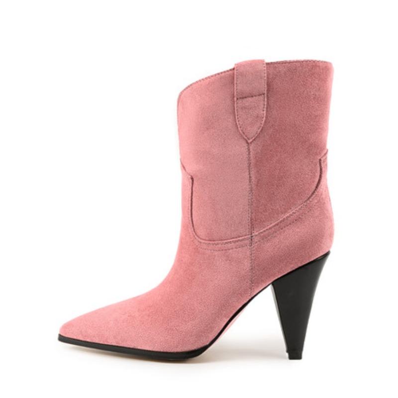Tacones de punta bicolor, bota - Street Fashion Plus Size reseña y precio