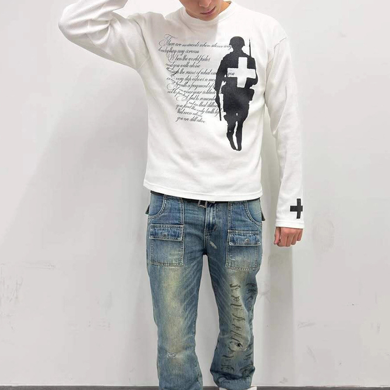 Camiseta con cuello redondo y  - Street Fashion Tshirt reseña y precio