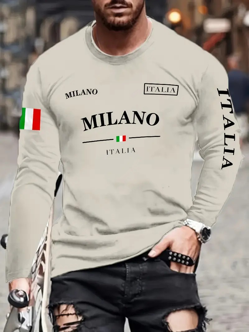 Camiseta de manga larga para h - Street Fashion Of Milan reseña y precio